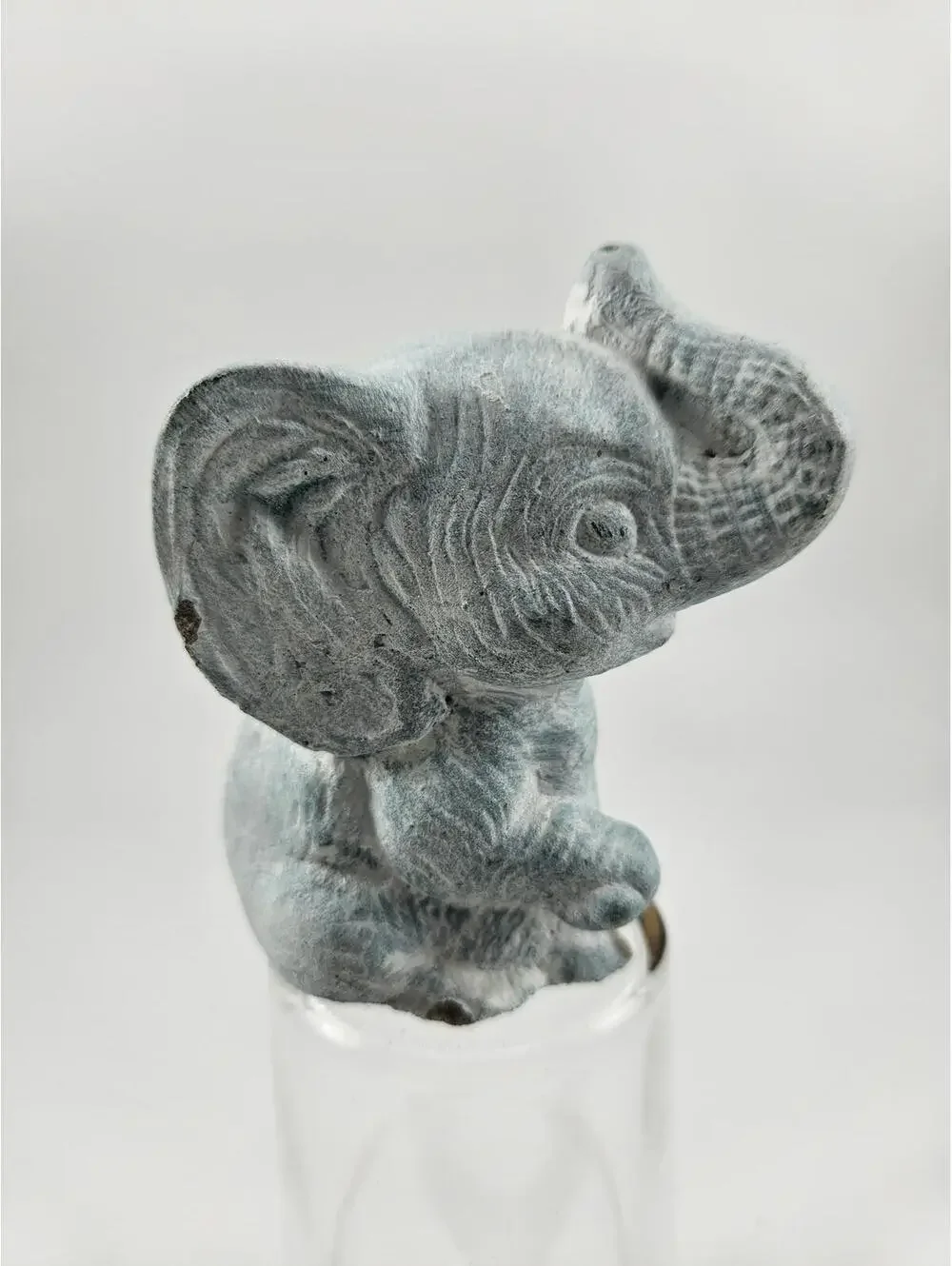 Concrete Elephant Figurine Planter Shelf Decor Bohemian Nursery Accents
